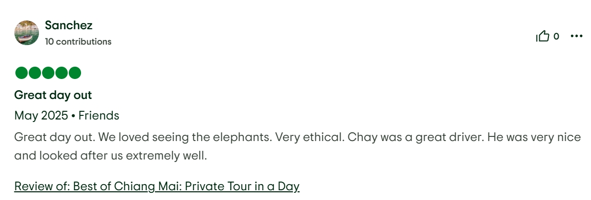 pon elephpant chiangmai thailand reviews